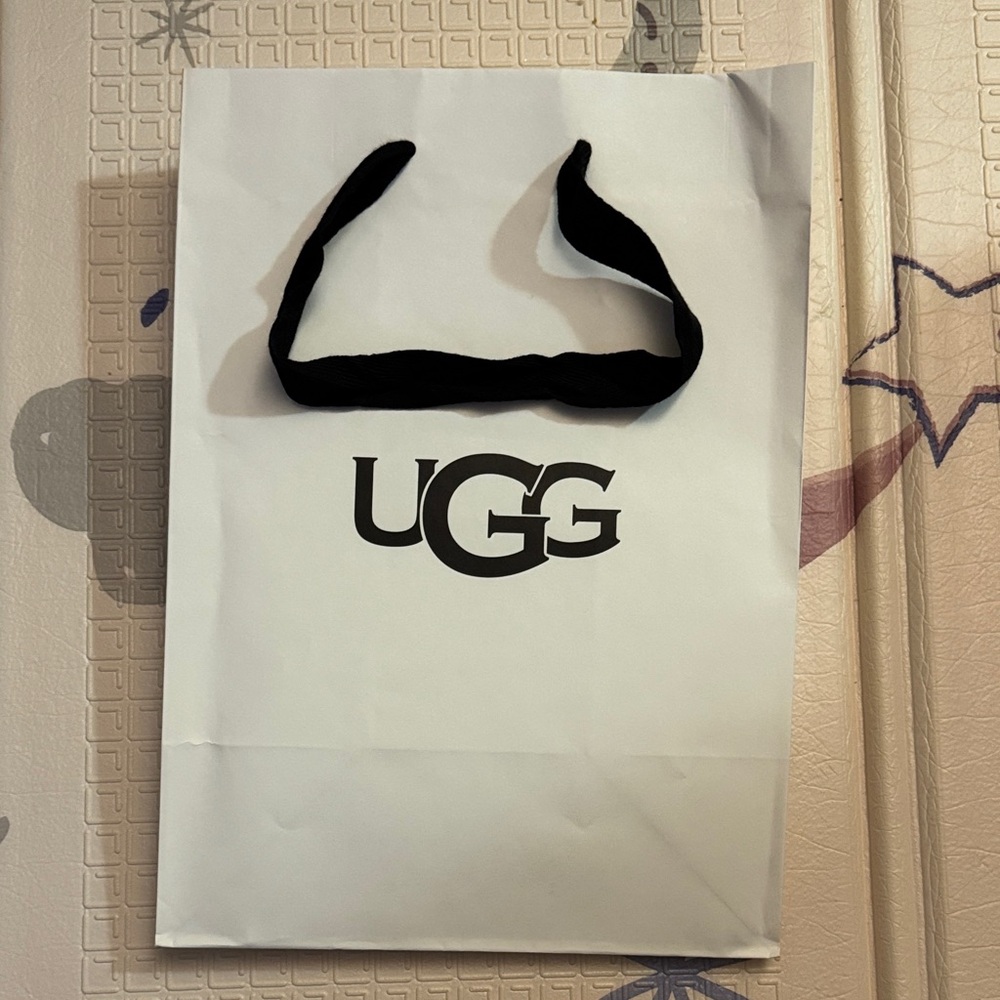 UGG Black and White Logo Gift Bag